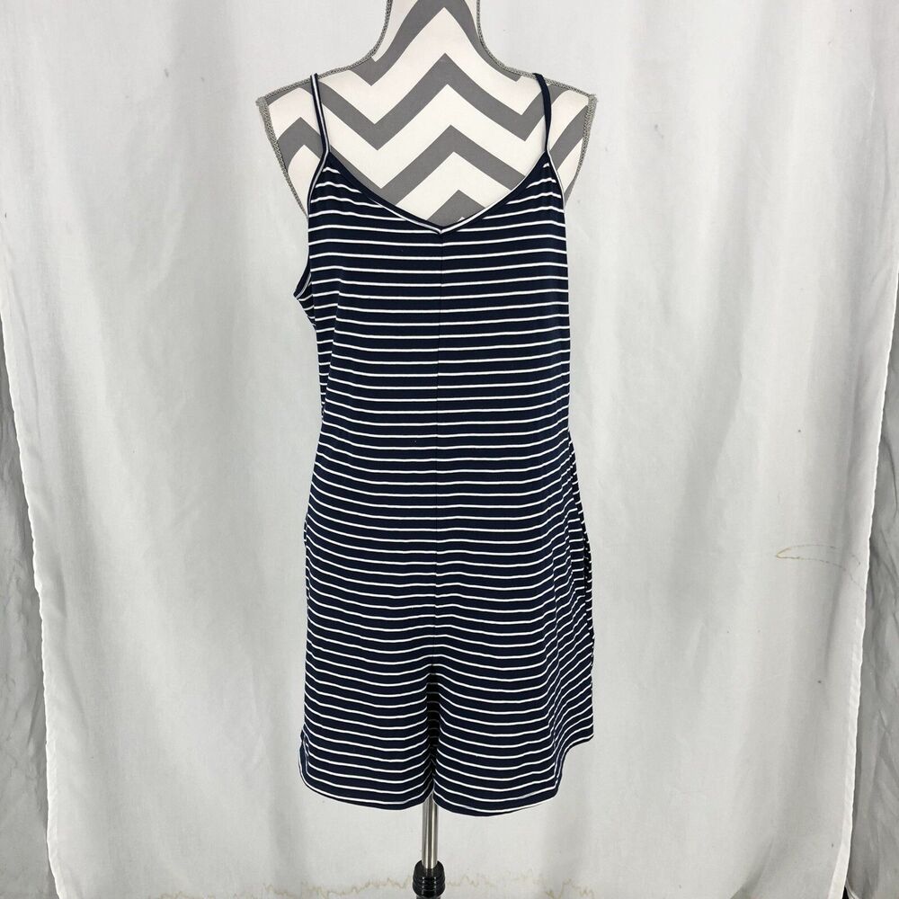 Simple By Susan Sundress Stripes Dress Midi Pockets Size Large